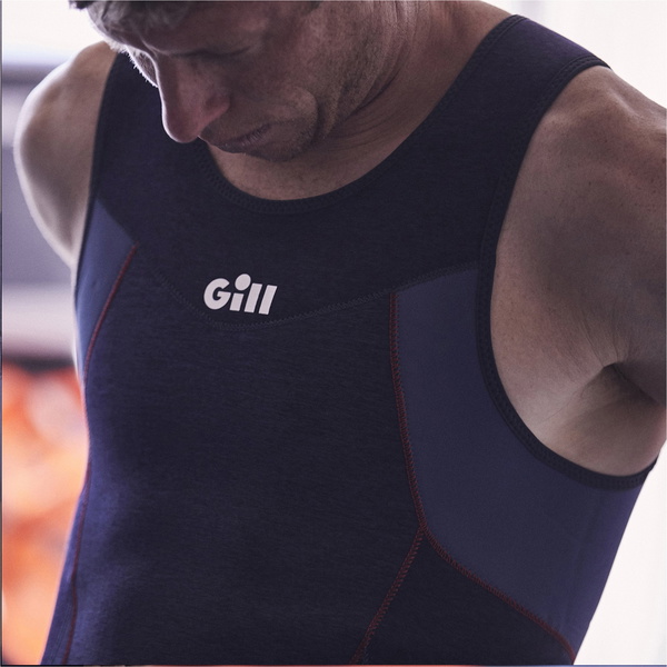Gill Mens Race Firecell 3.5mm Neoprene Skiff Suit RS16 - Dark Denim / Orange